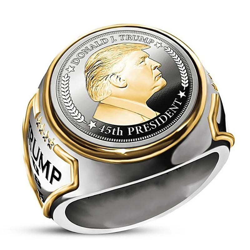 

Fashion Hot Selling Rings Two-Color European And American Hip Hop Avatar Jewelry Men Women Ring Gifts For Friends