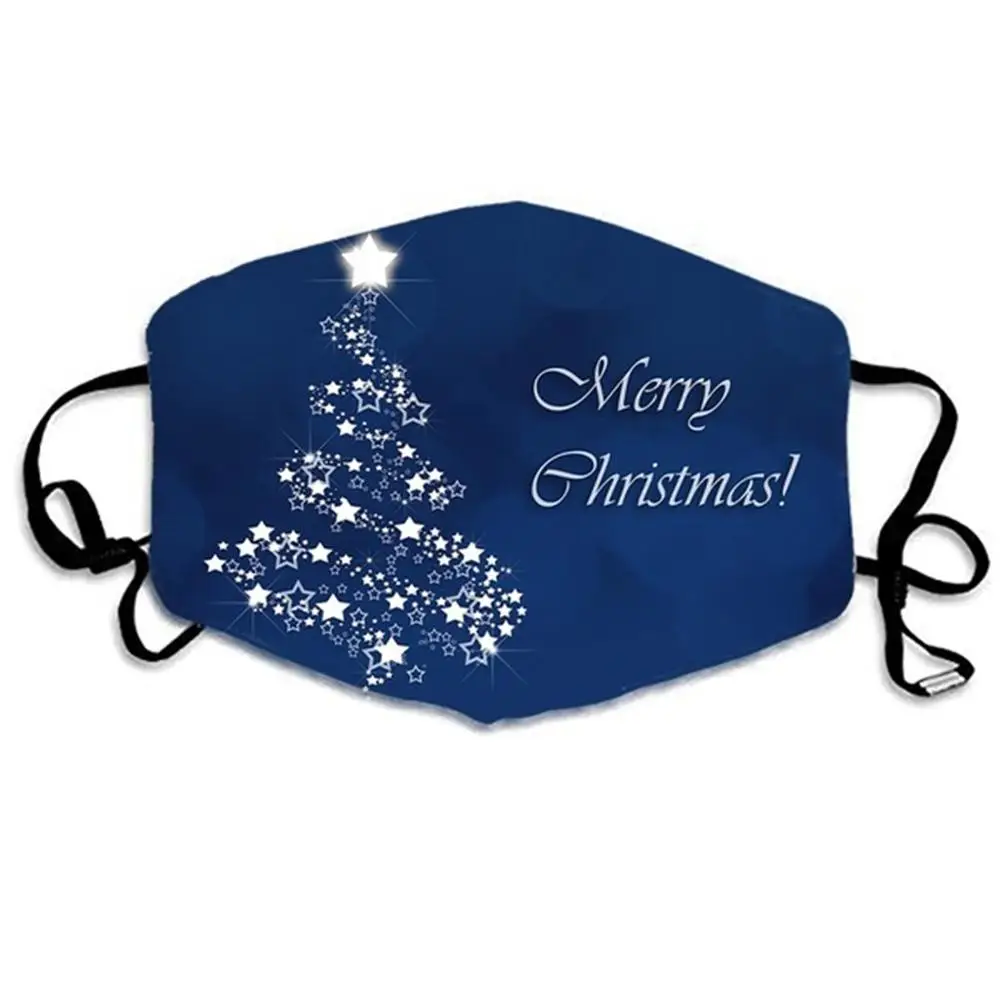 Рождественские маски для взрослых моющиеся дышащие рта защита от срыгивания