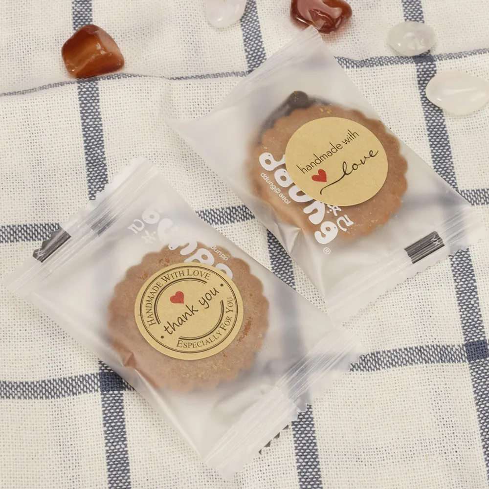 500 шт./рулон круглых этикеток из натуральной крафтовой бумаги | Дом и сад