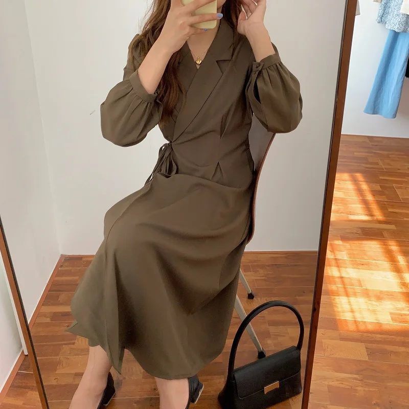 

2021 New Summer Shirt Dress Evening Female Vintage Dress Party Oversize long Sleeve Beach Women Dresses Robe Vestido Prom