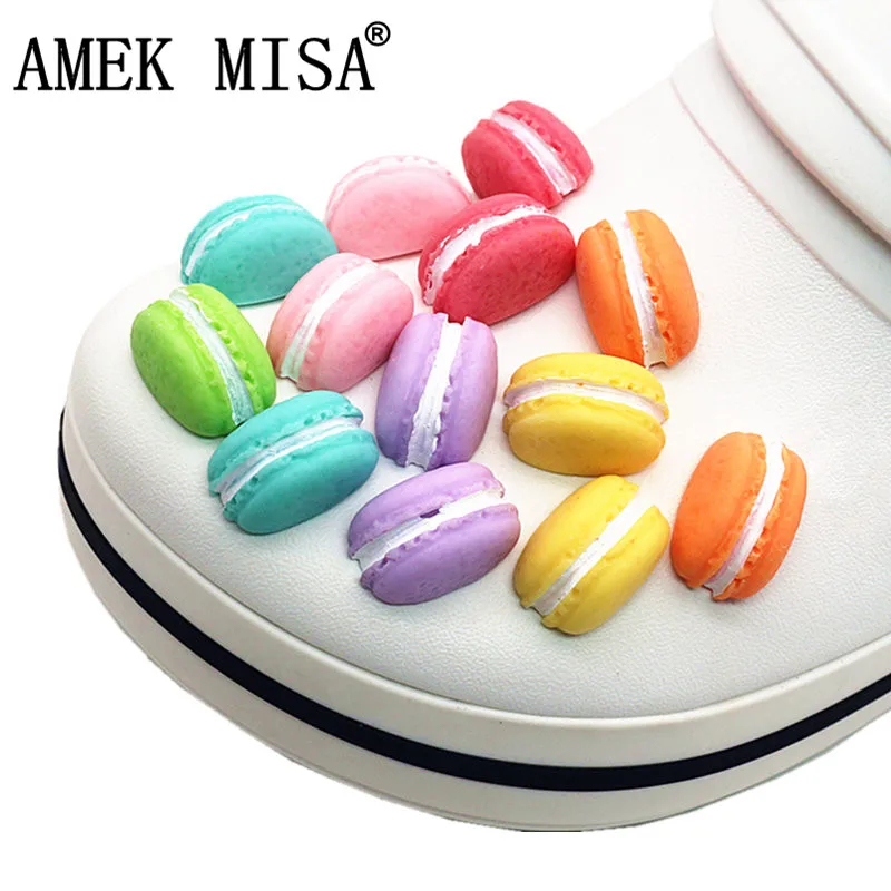 Re-ment Macaron Shoe Decoration Mini Resin Safety Non-toxic Garden Shoe Accessory Charms fit croc jibz Kid's Party X-mas Gift