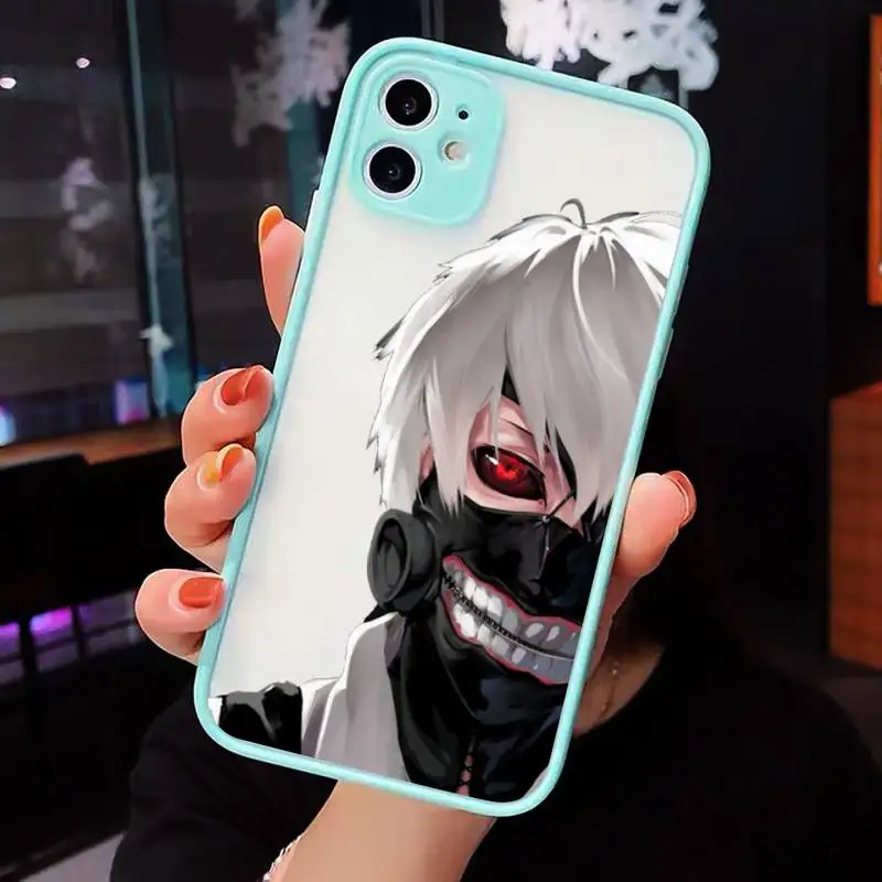 

Anime Tokyo Ghouls horror cartoon Phone Case Matte Transparent for iPhone 7 8 11 12 s mini pro X XS XR MAX Plus cover funda