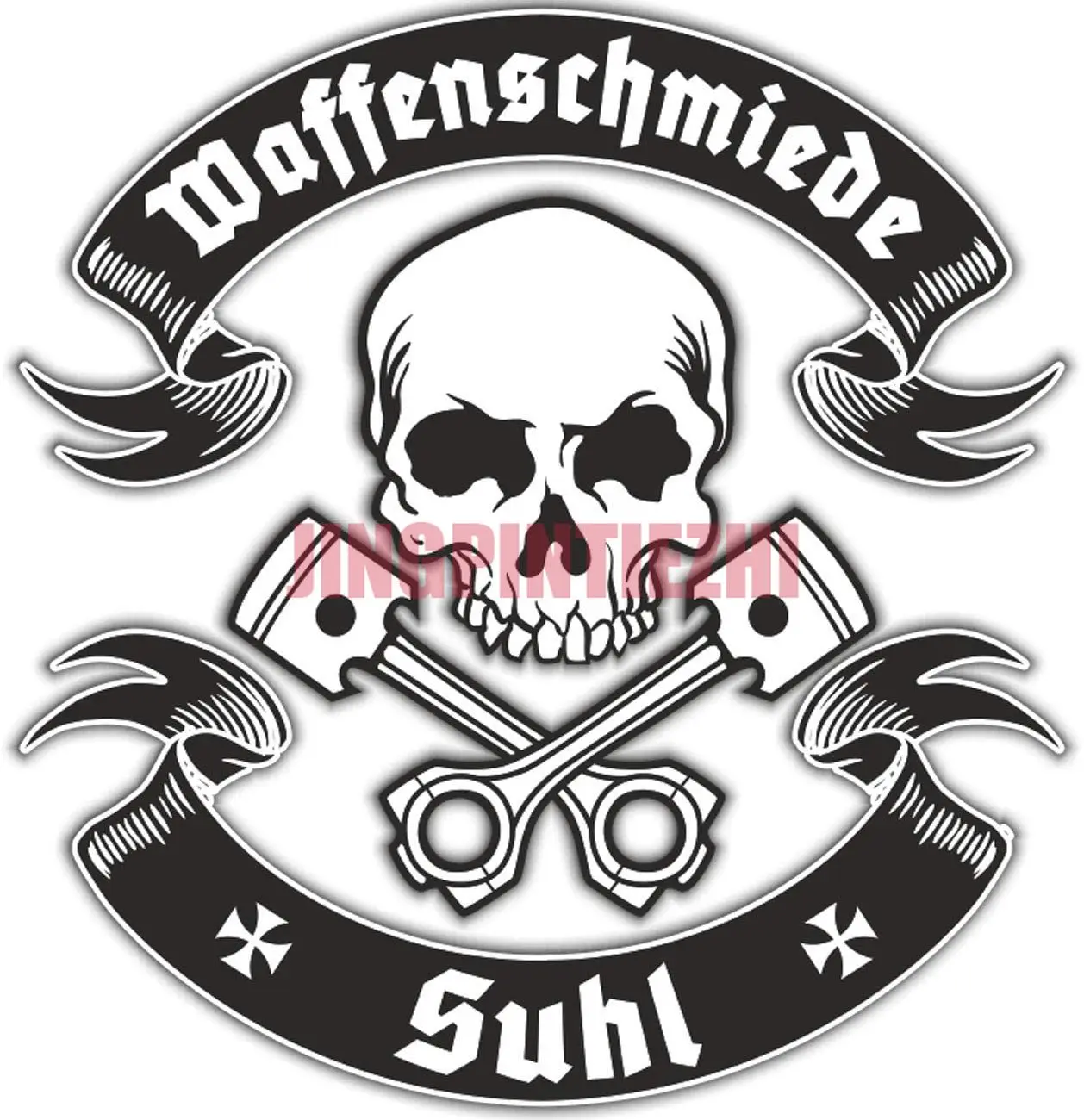 

Personality Car Sticker Weather-Proof Sticker Weapons Miede Suhl Moped Motorcycle East Car Decal Decoration Laptop