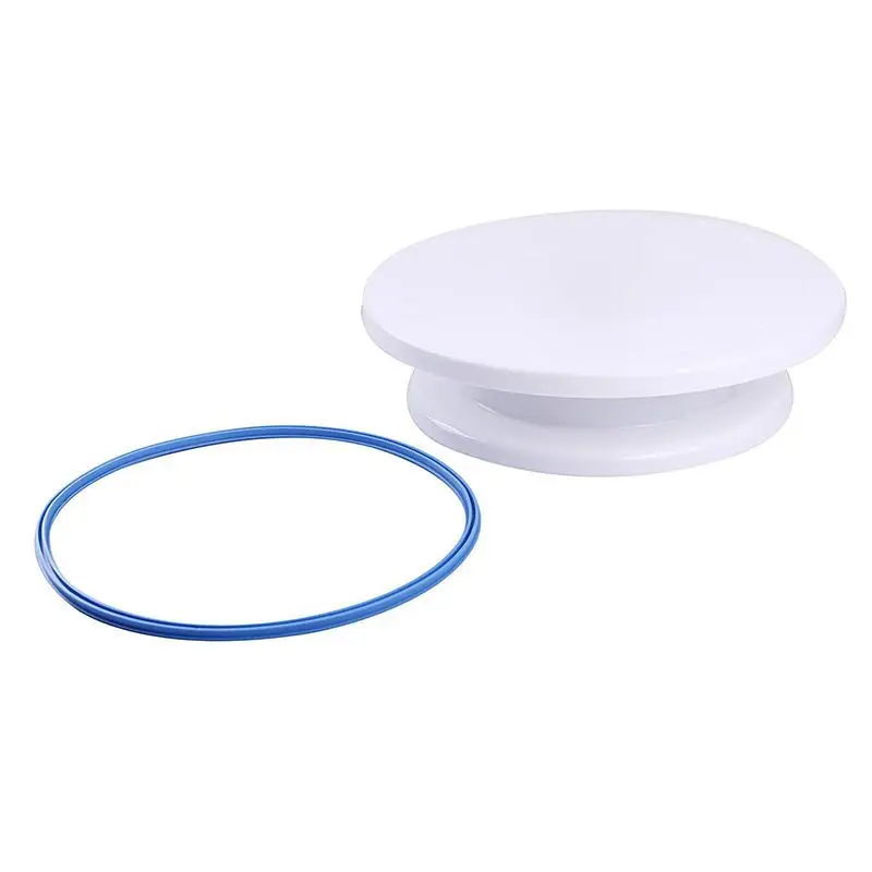11 inch Cake Stand Revolving Decorating Turntable with Rubber Ring - White | Дом и сад
