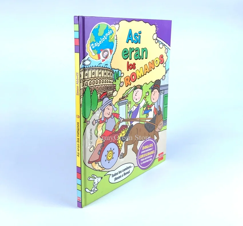 Книга с римскими знаниями для детей и родителей оригинальная испанская в твердом