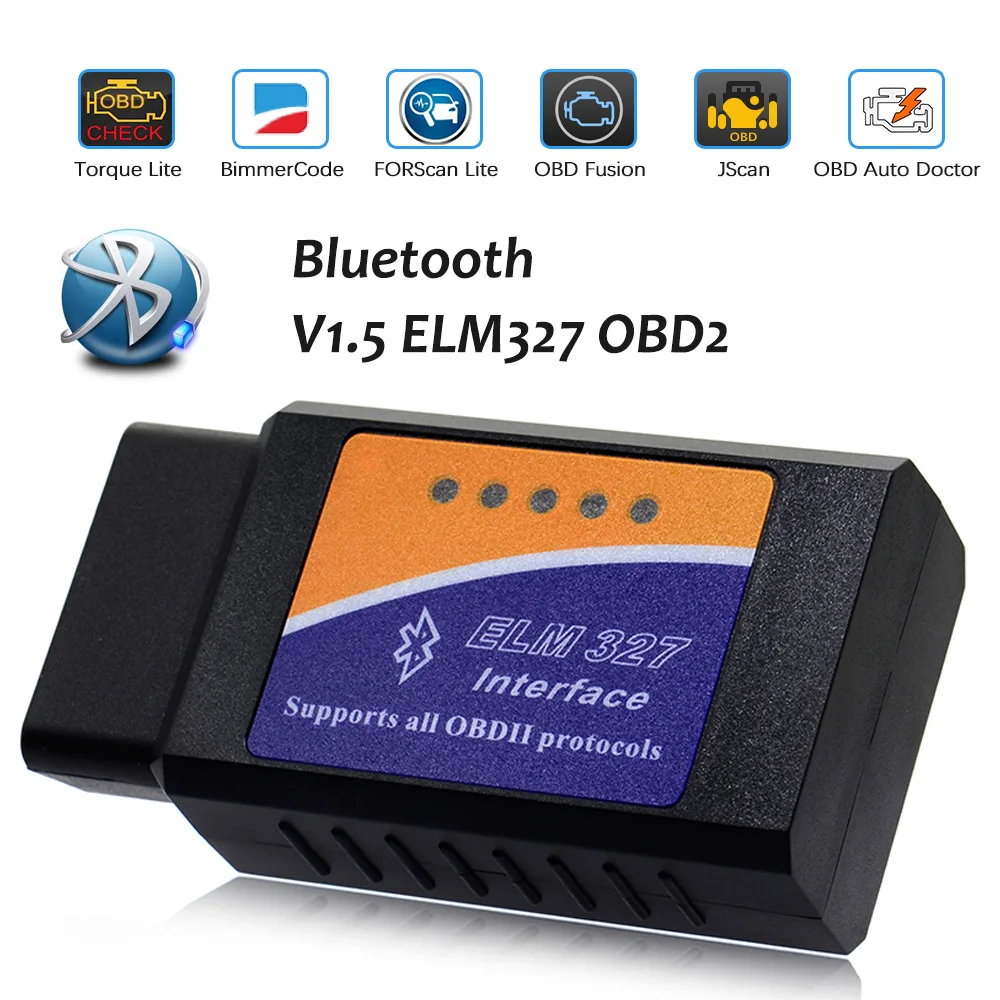 Bluetooth V1.5 OBD2 ELM327 сканер для Peugeot Citroen Renault Skoda Cadillac считыватель двигателя