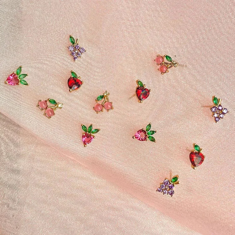 

Симпатичные тропические украшения для женщин и девочек, серьги-гвоздики в форме фруктов, яркие, с ананасом, арбузом, серьги с фруктами