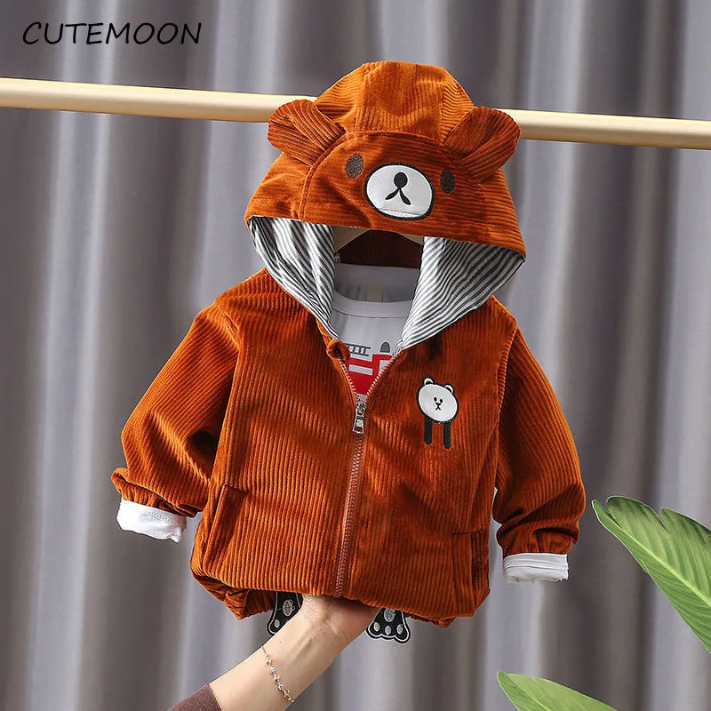 

2021 Spring Autumn Girls Windbreaker Coat Jackets Baby Kids Cartoon Hooded Outwear For Baby Kids Coats Jacket Clothing