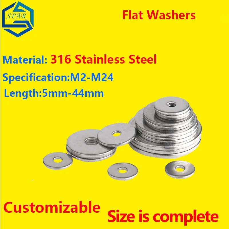 Flat Washers Plain Washer Flat Washers Ring Plain Washer Gaskets Washers Gaskets Black Customizable GB 316 Stainless Steel