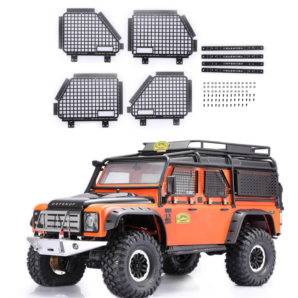 

TRAXXAS 1/10 TRX4 Defender 82056-4 D90 D110 RC Crawler Car Metal Foldable Car Window Protective Net Window Guard Net Guardrai