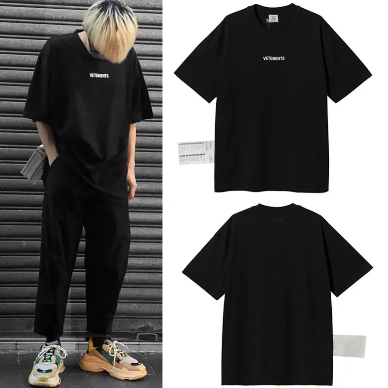 

Best Quality 1:1 Vetements T-Shirts Men Women Streetwear Oversized T-shirt Summer Cotton Vetements Sticker Top Tees