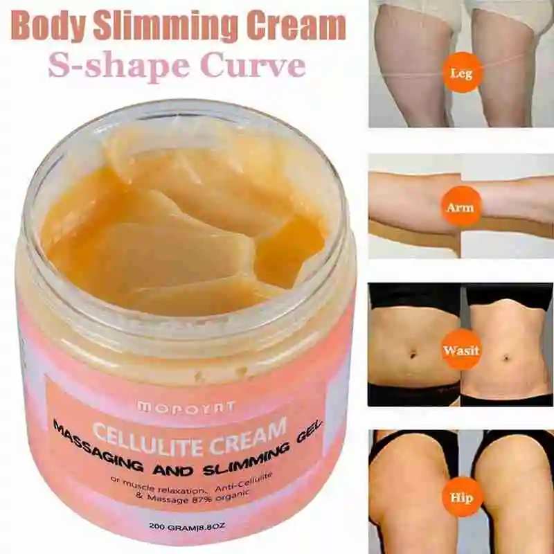 

200G Hot Cream Cellulite Slimming Massage Cream Leg Body Burn Skin Body Relax Skin Massage Weight Loss Care Dropshipping K6C1