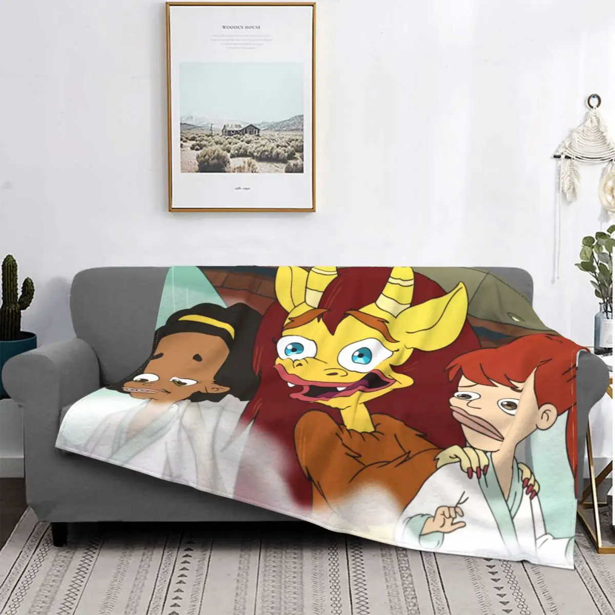 

Big Mouth Steve Adult Animated Blanket Flannel Spring Autumn Look Warm Throws For Winter Bedding