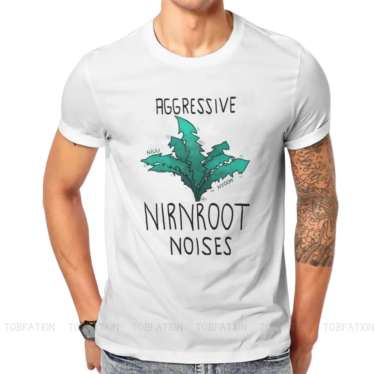 

The Elder Scrolls V Skyrim Aggressive Nirnroot Noises T Shirt Classic Graphic High Quality Tshirt Large Crewneck Streetwear