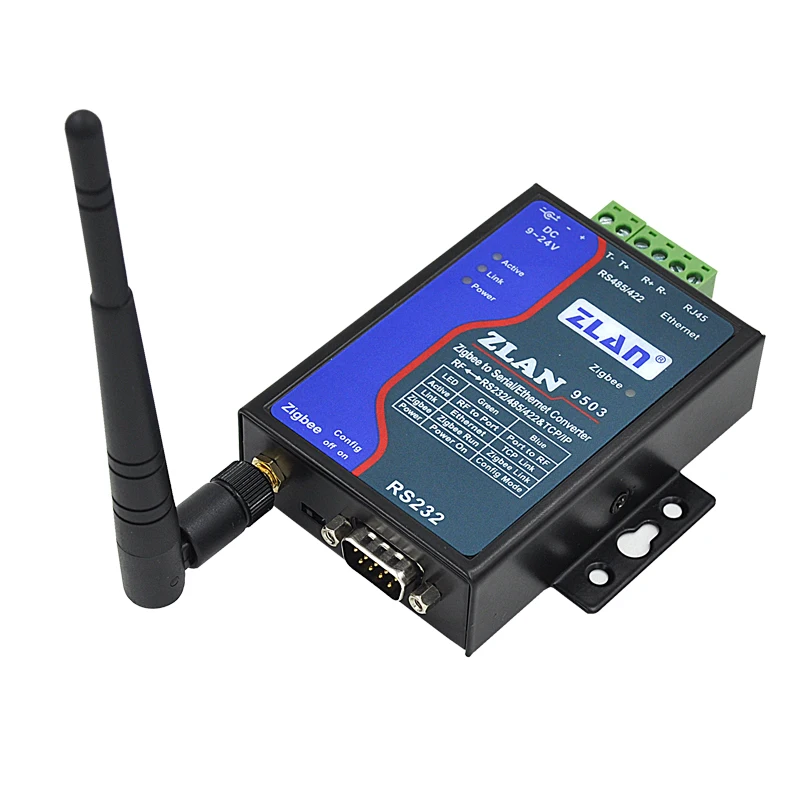 ZLAN9503 Ethernet TCP/IP последовательный порт RS232/485/422 в Zigbee Конвертер серверное устройство