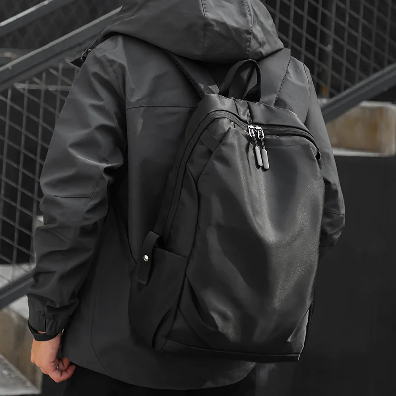 Men's Backpack Large Capacity Notebook Computer Bag Solid Color Travel Bag Multifunctional Student School Bag Backpack Wholesale