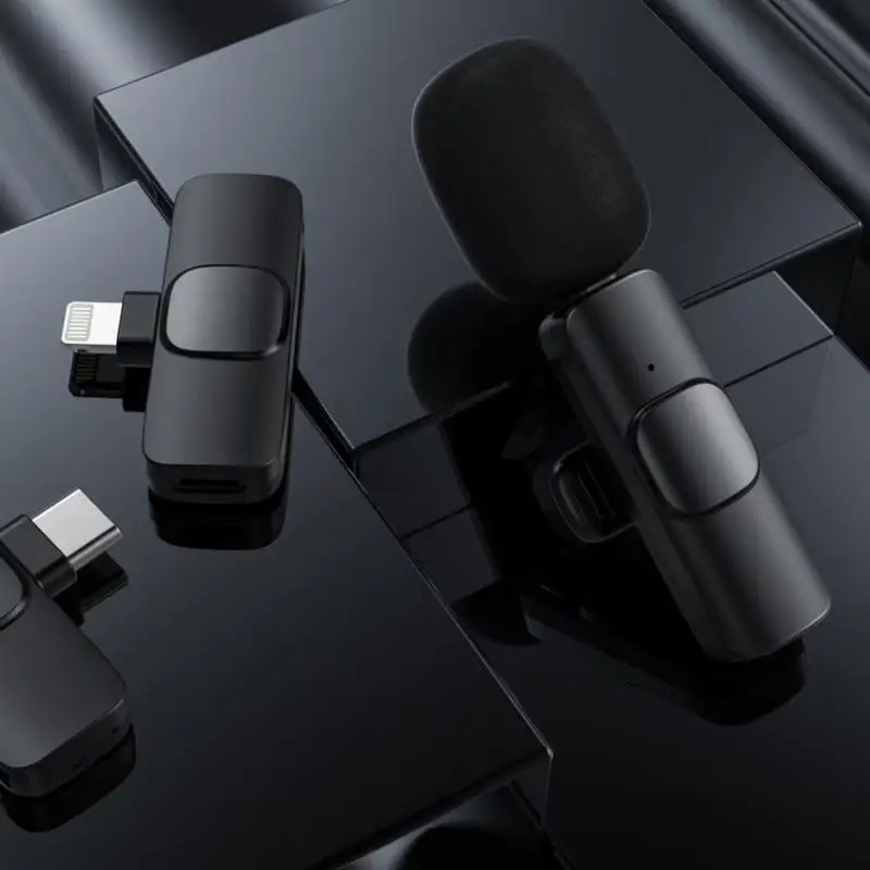 Беспроводной петличный портативный микрофон мини-микрофон для записи аудио и