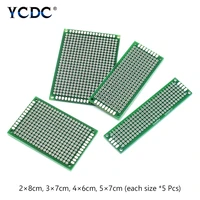 40pcs set 2x8 3x7 4x6 5x7cm printed circuit board pcb duel sides prototype breadboard 4 sizes