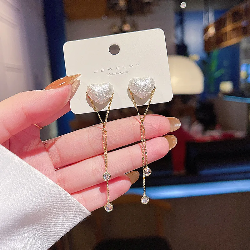 

Wholesale Sterling Silvers Post Pearl Earrings Women's Long Dropshipping
