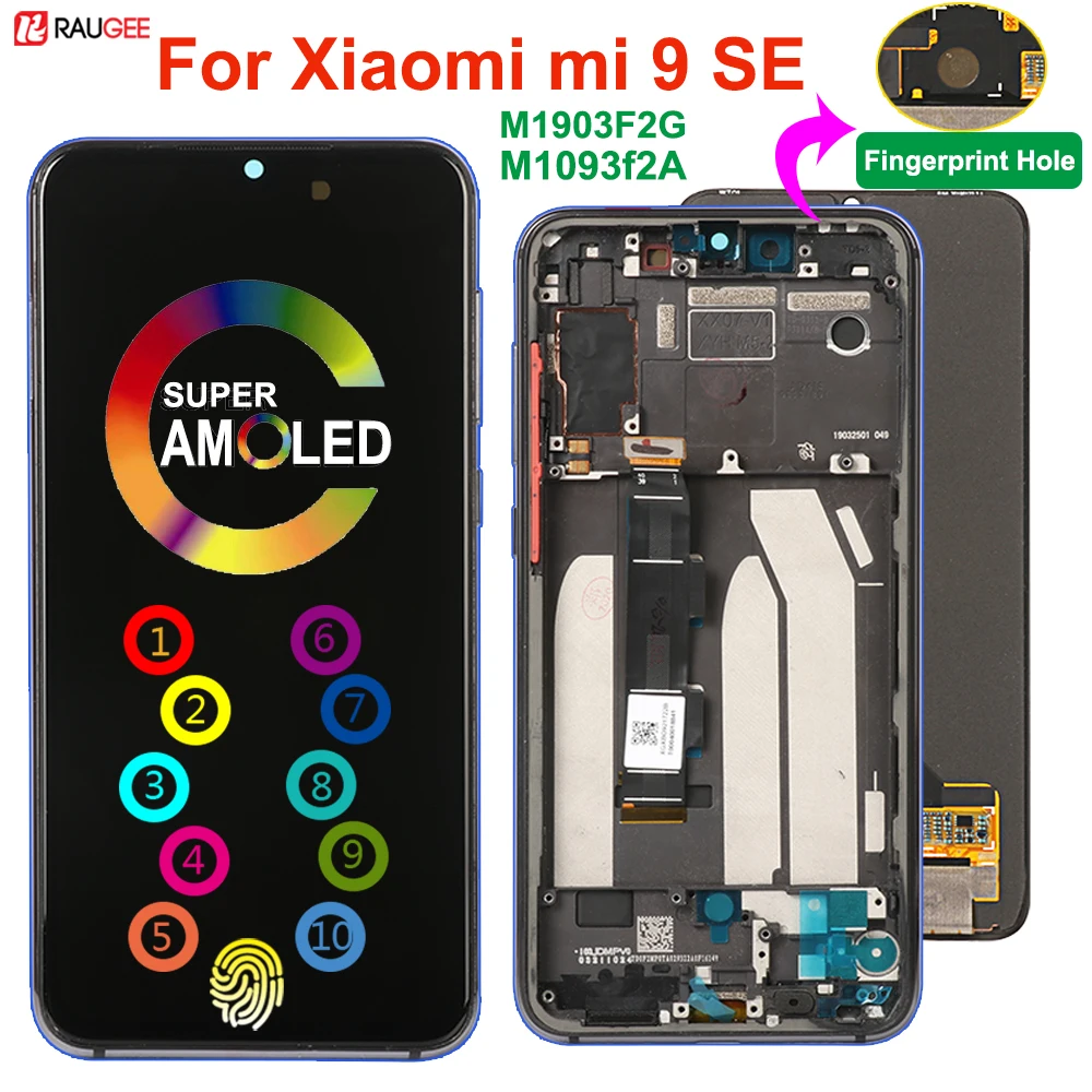 ЖК-дисплей Super Amoled для Xiaomi MI 9 SE mi9 Se сенсорный экран 10 с дигитайзером сменный MI9