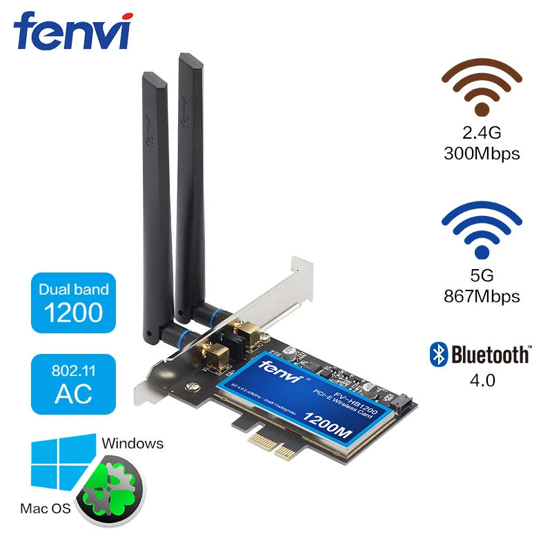 1200 Мбит/с для Broadcom BCM94360CS2 двухдиапазонный Настольный Wi Fi Bluetooth4.0 802.11ac 2 4G/5 ГГц Airdrop