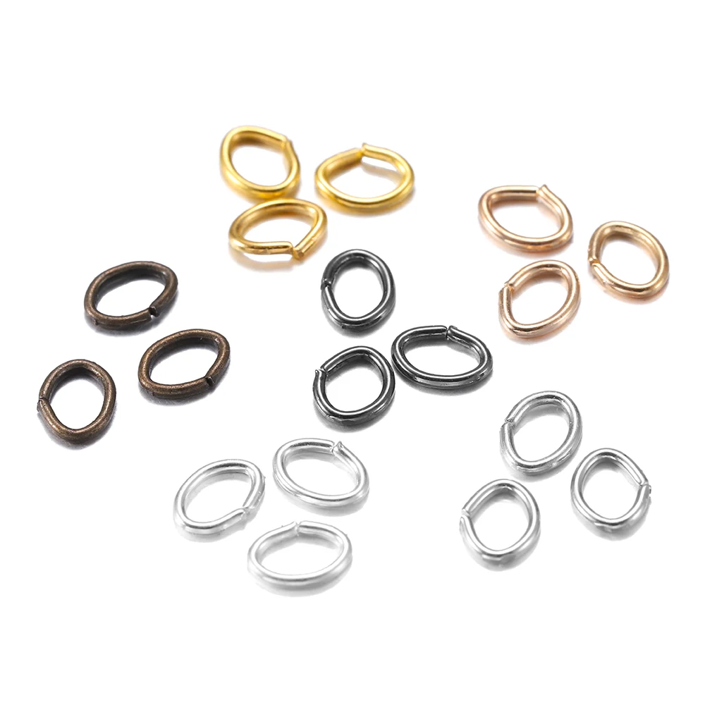 

300 Pieces/batch of Oval Jump Ring Split Ring Connector for Diy Jewelry Looking for Making Open Metal Ring Wholesale Supply