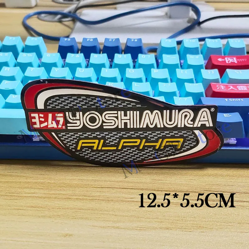 

Новый алюминиевый мотоцикл YOSHIMURA AT2 R11 R77 HF Alpha, термостойкие 3D наклейки на выхлопную трубу, глушитель, наклейки для побега, аксессуары