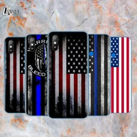 thin blue line american flag for xiaomi redmi k30 k30i k30s ultra 10x 8 8a 7 6 k20 pro 7a 6a s2 go 5 5a 4x plus phone cases