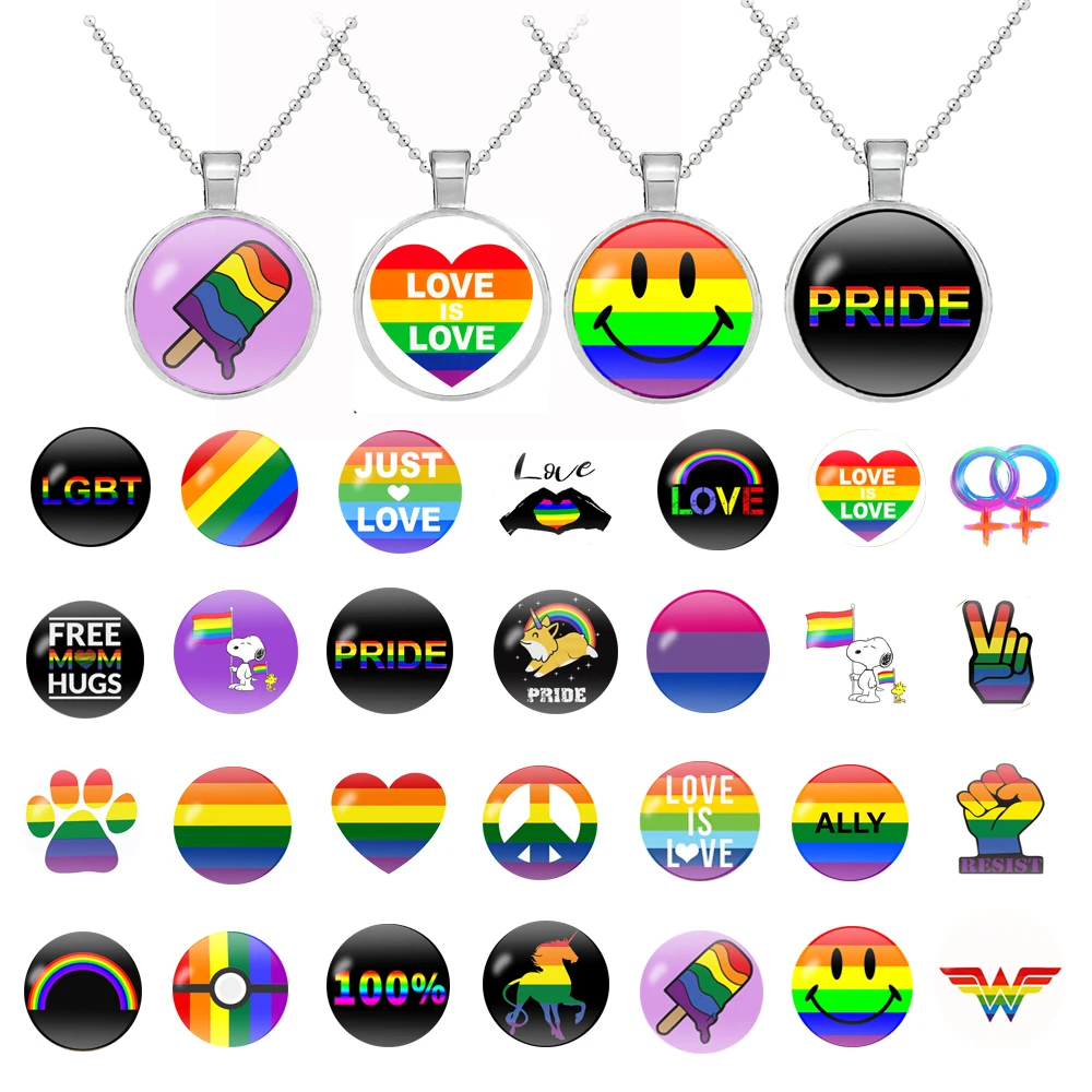 Флаги Радуга стеклянный купол на брелок Ретро геи ЛГБТ флаг ПРАЙД ключи