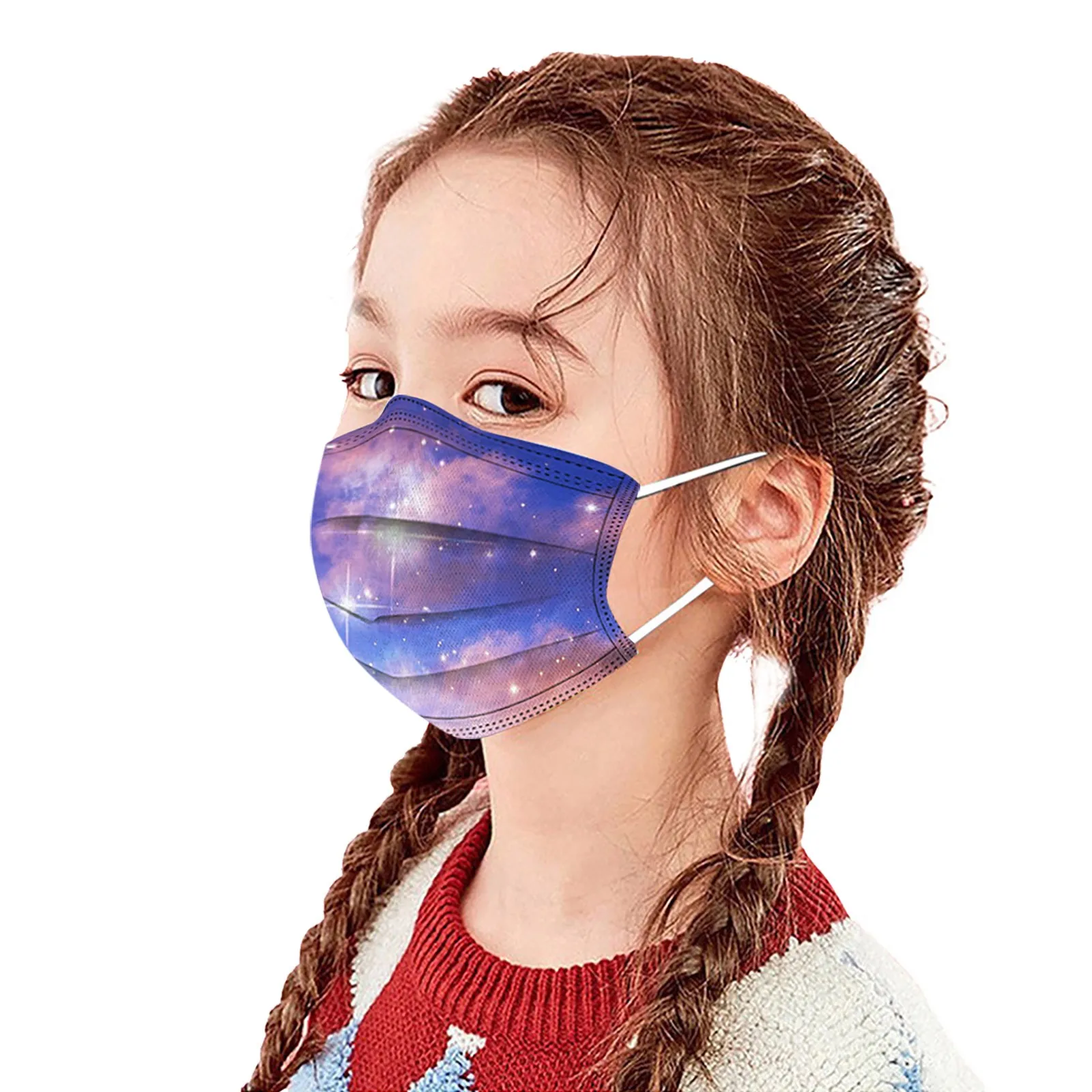 50 шт. детские маски с принтом Реалистичная тушь для ресниц | Тематическая одежда и