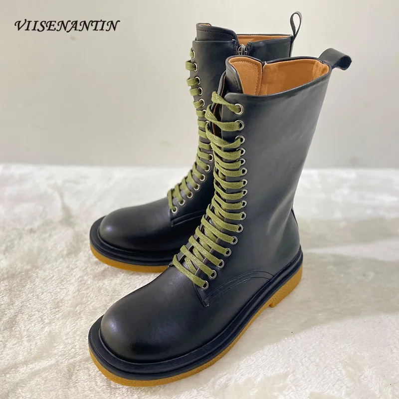 

British Style Retro Short Tube Plush Lining Thick-soled Handsome Short Boots Autumn Winter Casual All-match Martin Boots women