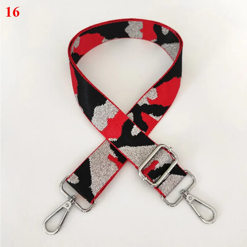 130cm Long Shoulder Straps Camouflage Webbing Bag Accessories For Handbag Gold Silver Buckle Wide Adjustable Strap Bag Handle