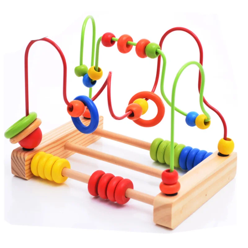 

Children's Educational Toys Wooden Calculate Beads Toy Beads Frame Children Round Bead Toy Beaded Math Toy