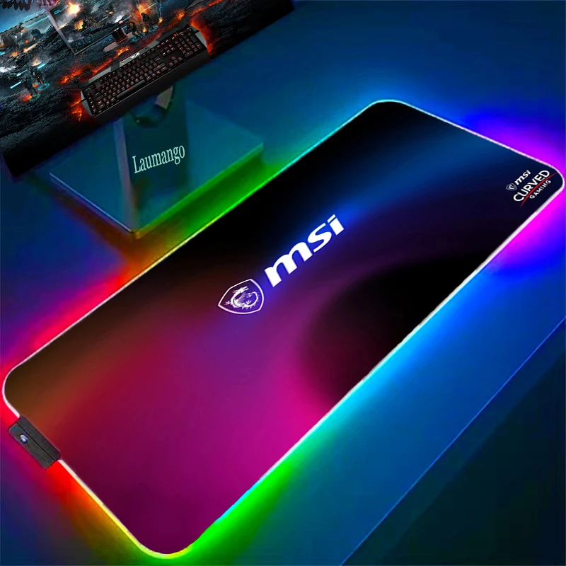 

Большой игровой коврик для мыши MSI Xxl, игровой коврик для мыши 900x400 RGB для геймеров, аксессуары, Настольный коврик, настольные коврики, офисный...
