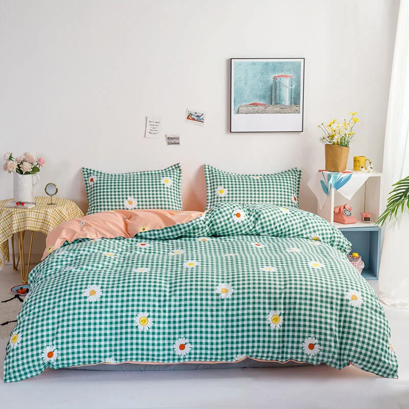 

Cartoon Dots Bedding Set Polka Dot Pattern Duvet Cover King Size Comforters For Queen Size Bed Sheet High Quality Bed Linens New