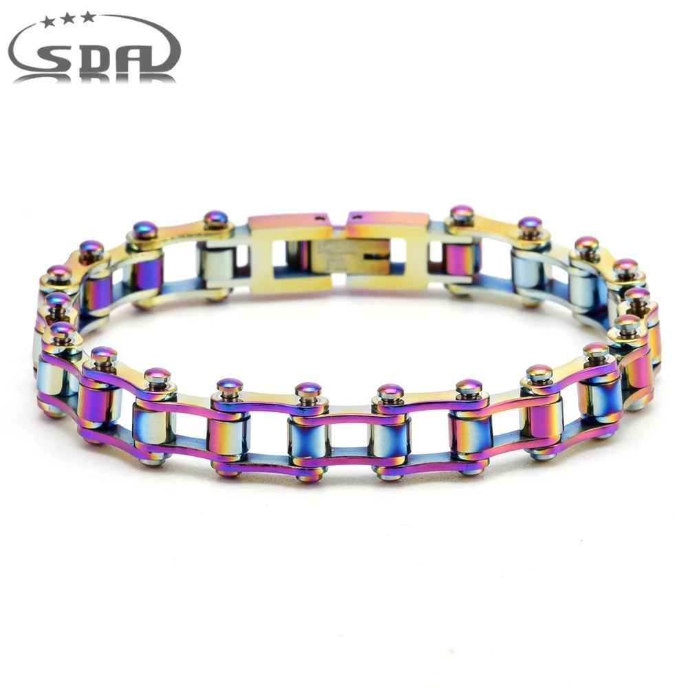 Новый Радужный Браслет SDA из цепей на мотоцикл ювелирные изделия удачу для женщин