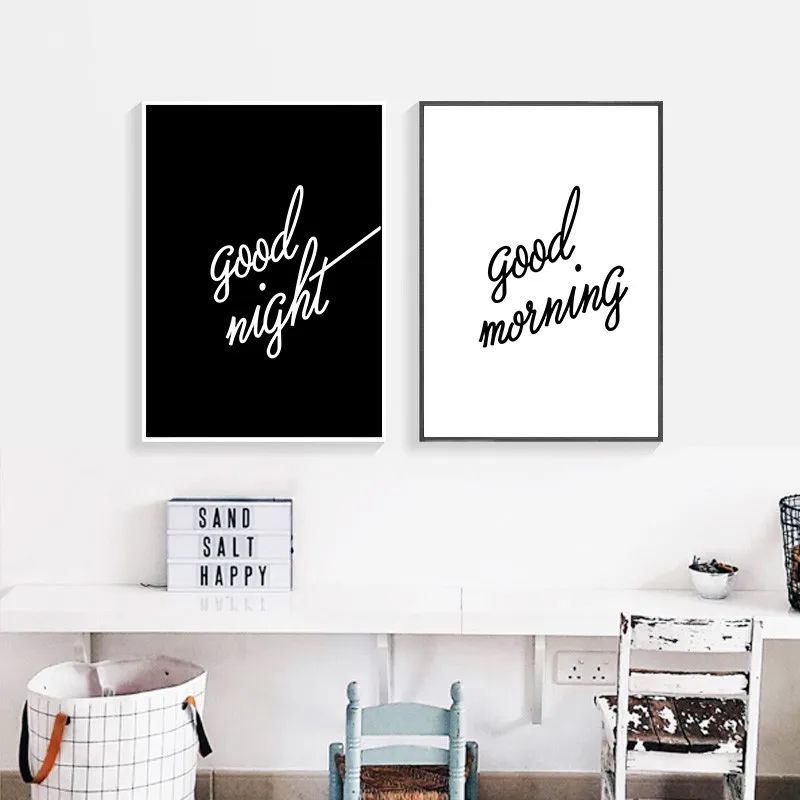 Черно-белые английские слова цитата настенные картины Искусство Печать холст