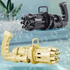 Автоматический пистолет для мыльных пузырей 2-в-1, летний охлаждающий вентилятор, уличная игрушка, Электрический черный золотой воздуходувка для мыльных пузырей