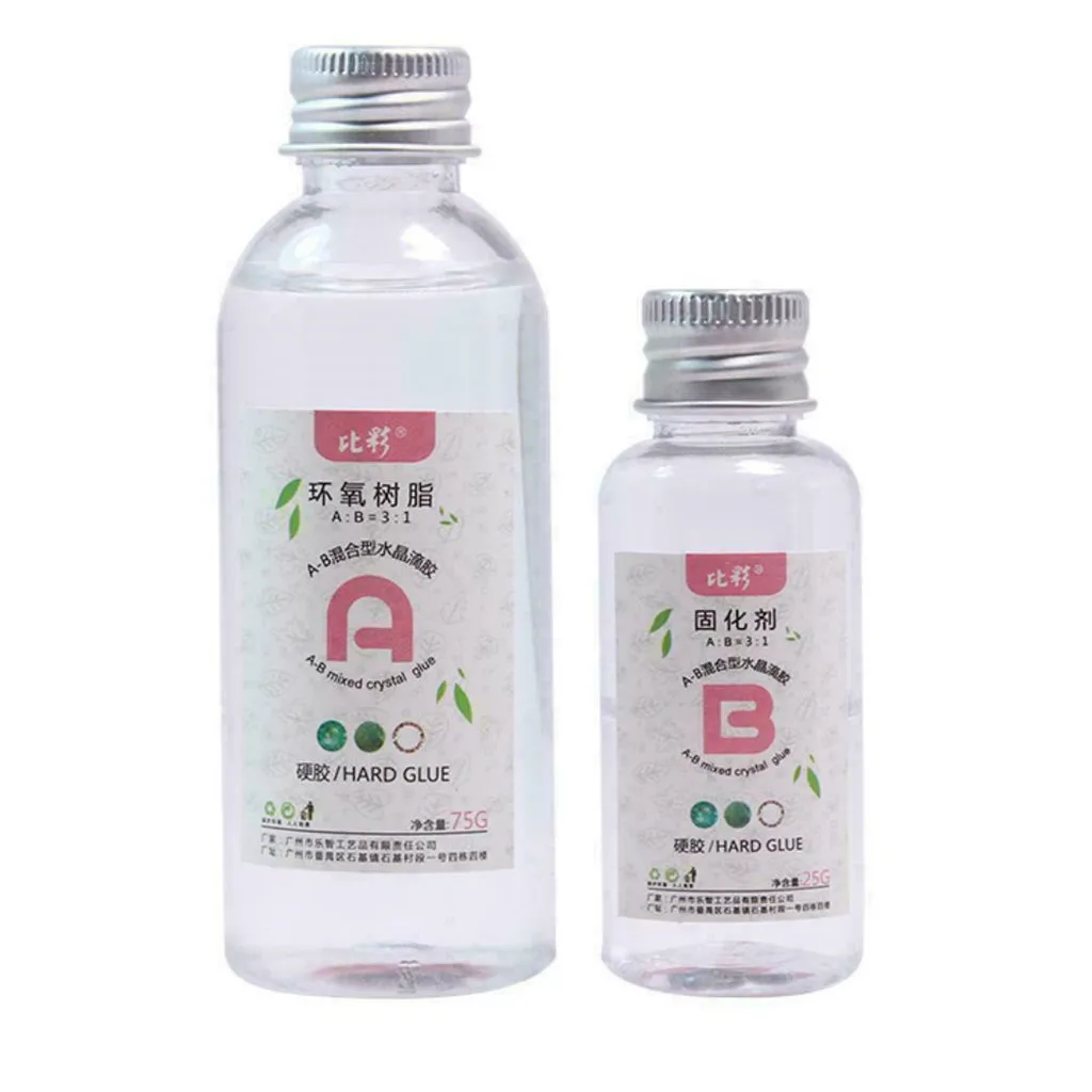 

Jewelry Making Resin Epoxy Crystal Glue High Adhesive Solvent Resistance Anti-yellow Accessories Transparent Mixed Clear #45