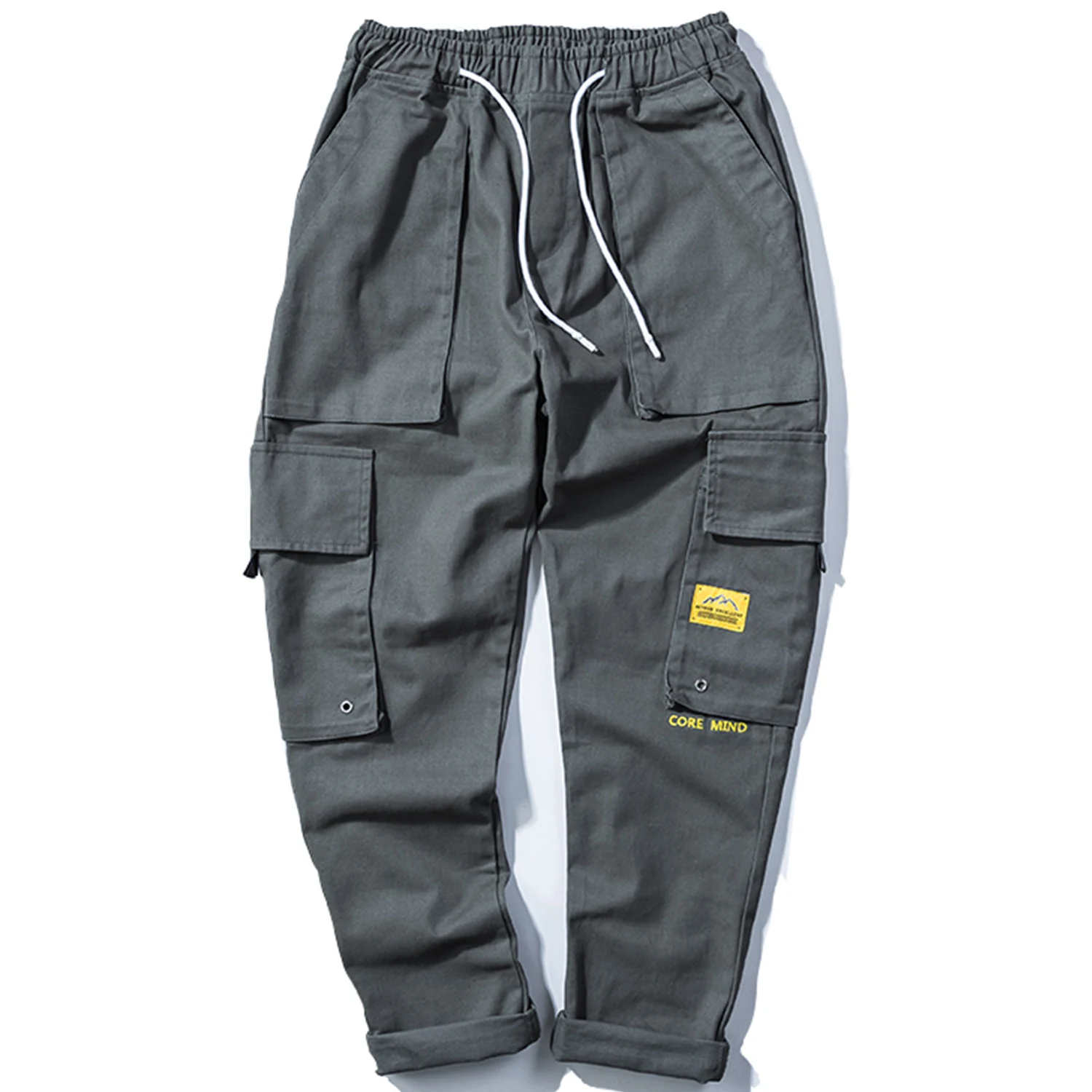 Брюки карго мужские составного кроя с большими карманами повседневные Джоггеры