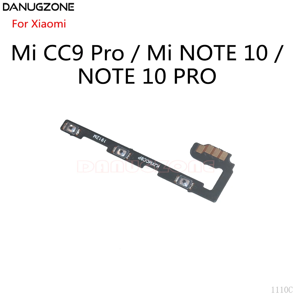 

10PCS/Lot For Xiaomi Mi CC9 Pro / Mi NOTE 10 / Mi NOTE 10 Pro Power Button On / Off Volume Mute Switch Button Flex Cable