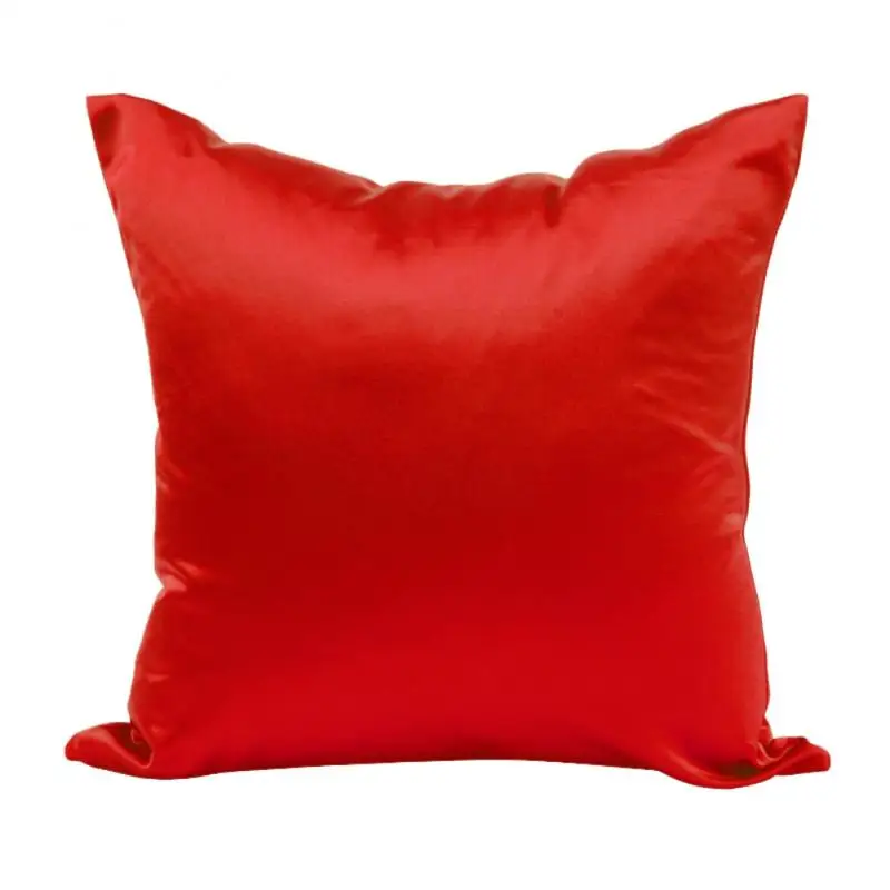 1PC Solid Color Cushion Cover Smooth Silk Pillows Throw Pillow Case 45*45 Decorative Nordic Living Room Sofa Decoration | Дом и сад