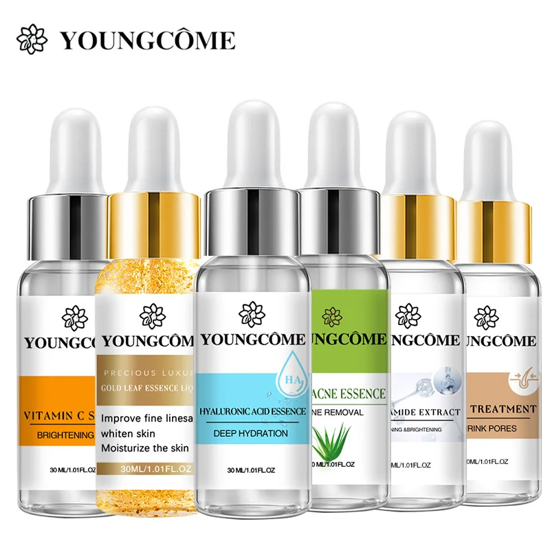 

YOUNGCOME Face Essence Vitamin C 24K GOLD Nicotinamide Hyaluronic Acid Moisturizing Whitening Shrinking Pores Facial Skin Care