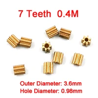 71a 70 7a 0 4m copper pinion 7 teeth hole 0 98mm 0 68mm small modulus gear customized parts 10pcslot