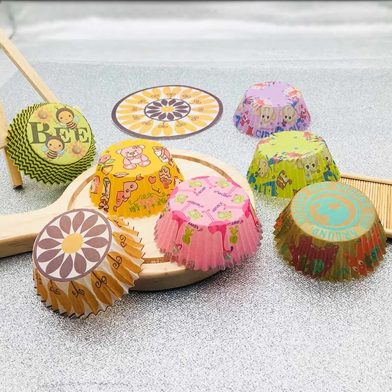 100 шт. Мультяшные Формы для кексов инструменты украшения тортов маффины