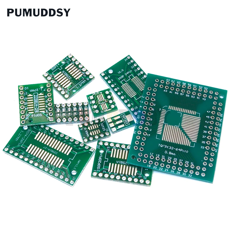 10 шт. PCB плата SMD поворот в DIP адаптер преобразователь пластина SOP 8/16/14/20/24/28P SOT89 SOT23 SOT223 DIP SOP/MSOP/TSSOP