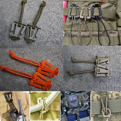 

Useful 1PCS Webbing Military Dominator Elastic Cord Hang Buckle Clip Outdoor Travel Kits