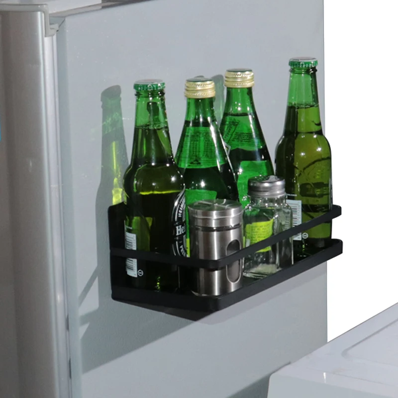 

Boeray New Refrigerator Magnet Storage Rack Durable Holder Kitchen Heavy Duty Punch-free Magnetic Shelf High Qulity Hanger