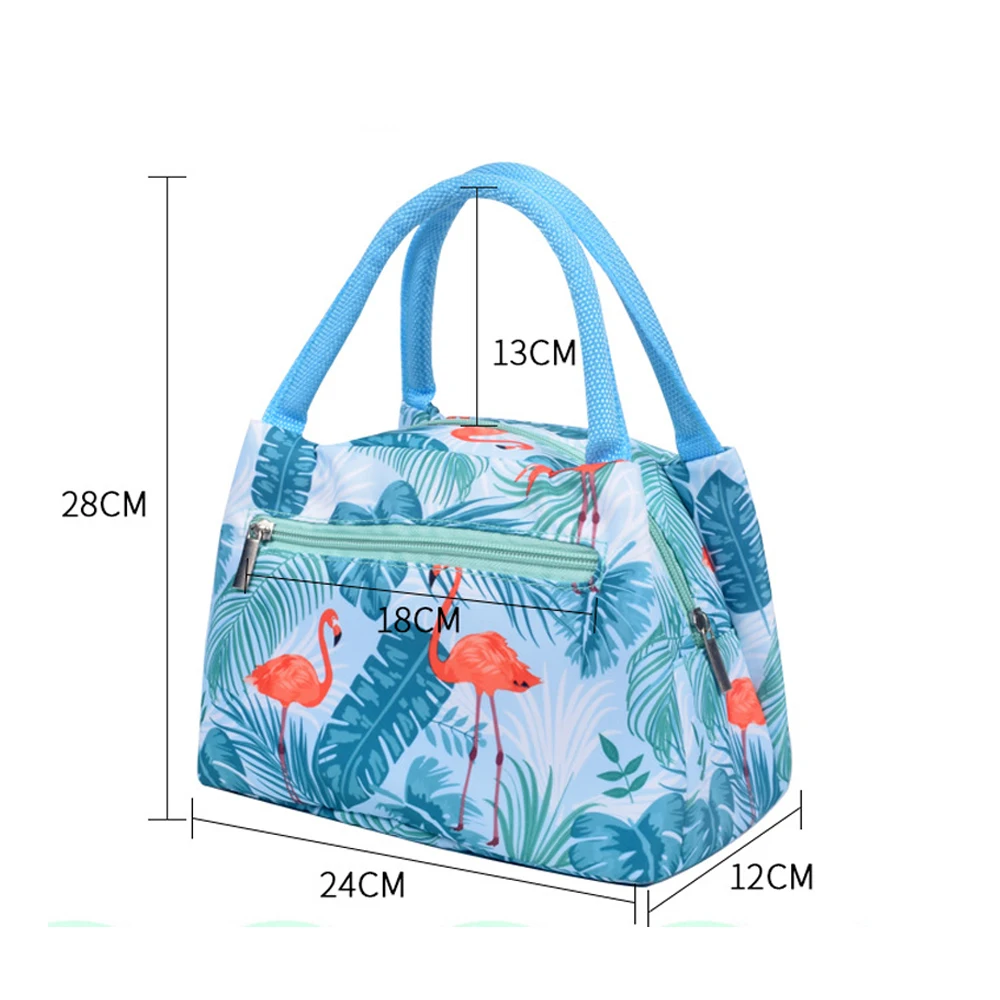 Портативный холст милый мультфильм изолированный алюминиевая фольга сумка для