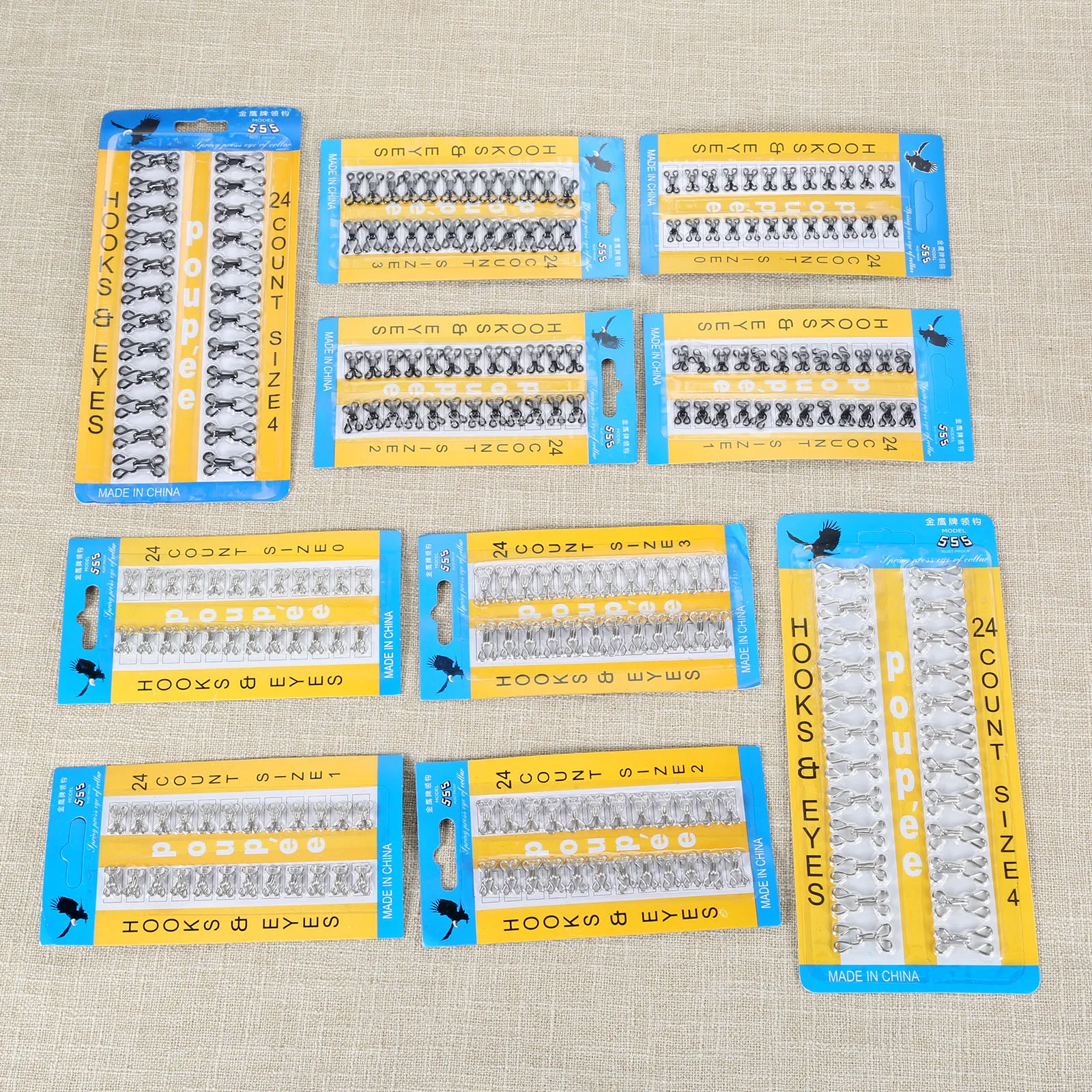 2 пакета (ов) крюк и глаз застежка металлическая пряжка с кнопкой для костюм